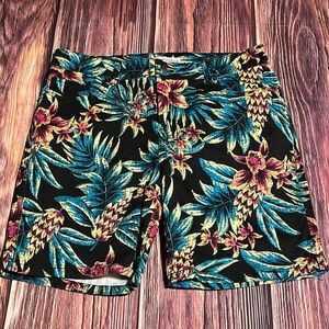 Purple & More Tropical Print Shorts